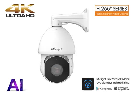 MILESIGHT MS-C8241-X36PE 8.0 MP 1/1.8'' 5,7-205,2 MM MOTORİZE LENS 36X AI H265+ PoE PTZ SPEED DOME IP KAMERA