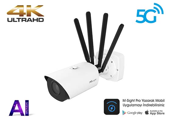 MILESIGHT MS-C8266-FGPC 8.0 MP 5G 3,6-10 MM MOTORİZE LENS AI H265+ 4 HIGH ARRAY LED IR PRO BULLET PLUS IP KAMERA