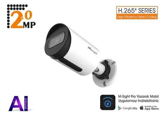 MILESIGHT MS-C2964-PD 2.0 MP 2,8 MM LENS AI H.265+ ULTRA GENİŞ AÇI IR BULLET IP KAMERA